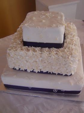 Fondant and buttercream covered cake
