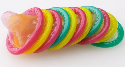 rainbow colored condoms