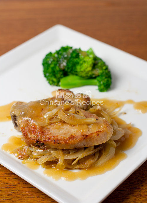 焦糖洋蔥焗豬扒 Baked Pork Chops with Caramelized Onion01