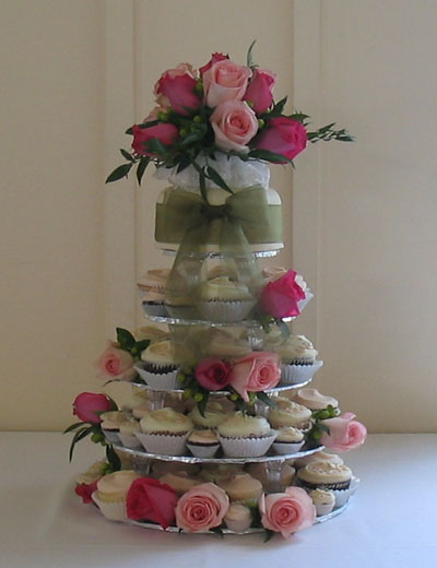 special Cupcake wedding cakes Pink Rose Cupcake wedding cakes