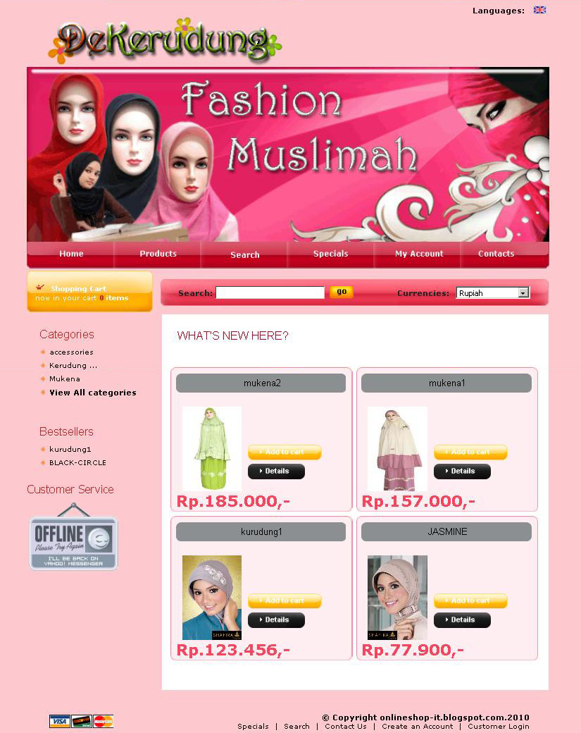 Free osCommerce Template 2011 for eCommerce Websites