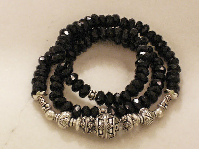 Bracelet-Sebha 99 Black Onix Beads