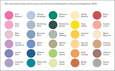 Stampin Up Ink Pad Color Chart