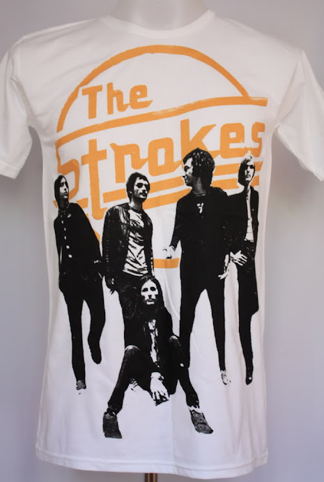 Vintage Music White Tee Shirt Rock"The Strokes" size M