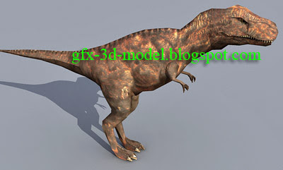 tyrannosaurus 3d model max obj 3 9mb