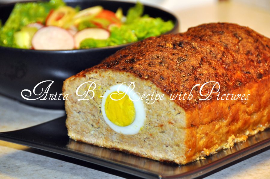 Recipe With Pictures Meatloaf with hard bolied eggs