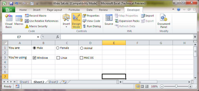 how to add multiple tick boxes in excel 2010