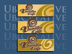Signage Design Vanilla Cafe (Above The Door)