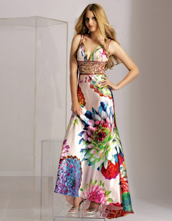 printed satin frocks