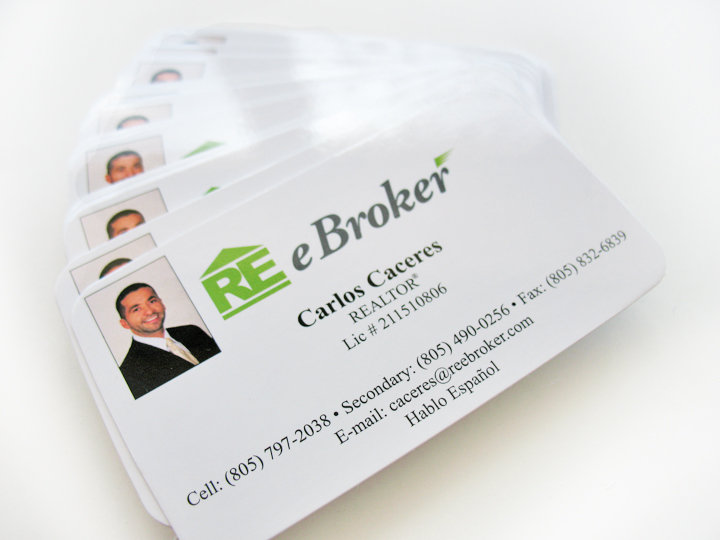 re e broker business cards table top signage name badges ykg table top name cards