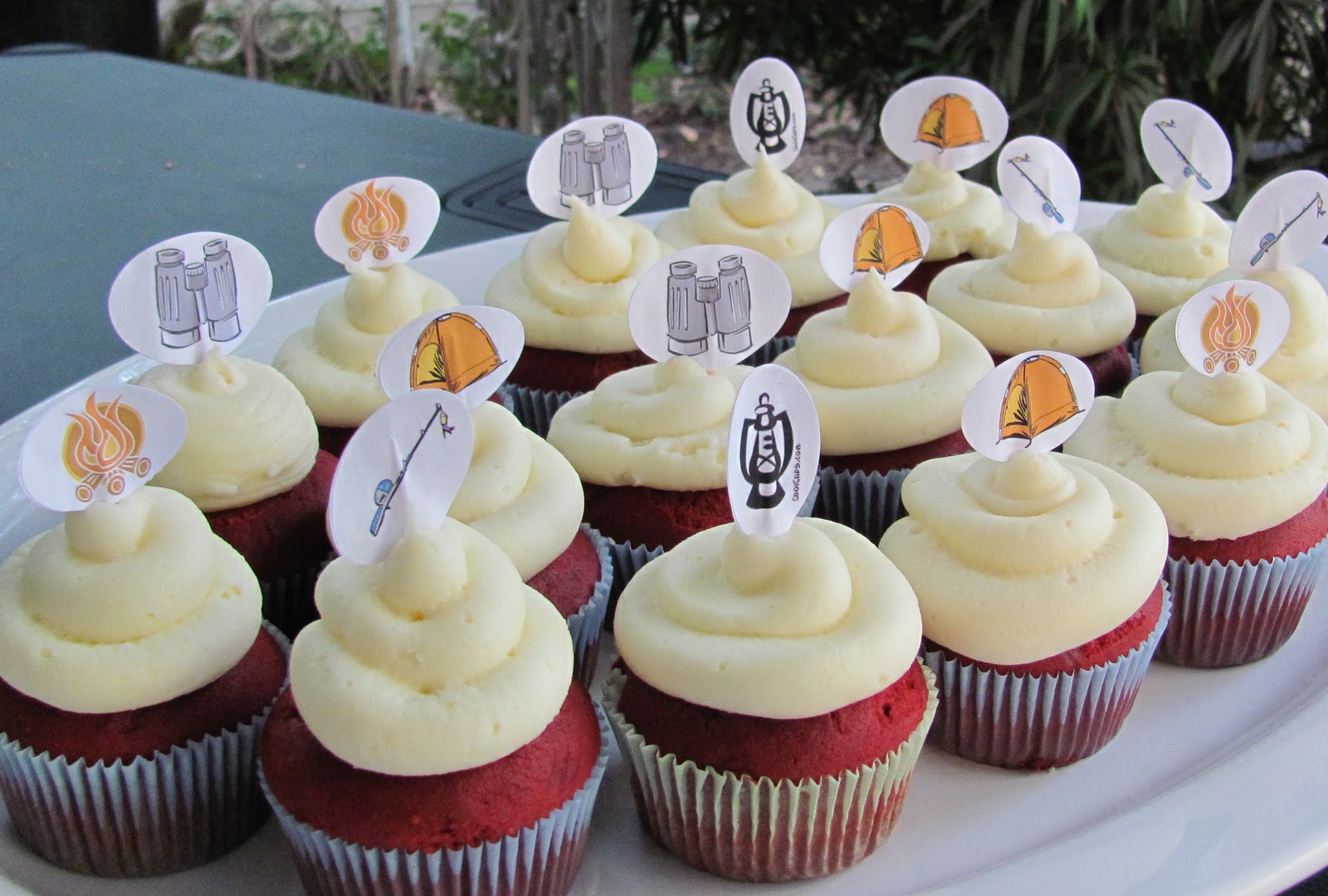 Call Me Crazy Camping Themed Cupcakes