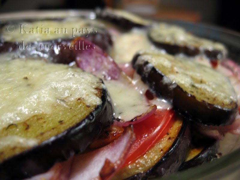 Katia au pays des merveilles Gratin d'aubergine à la tomate