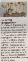 "Heterogénea" Exposición Colectiva, Universidad Metropolitana de Cupey