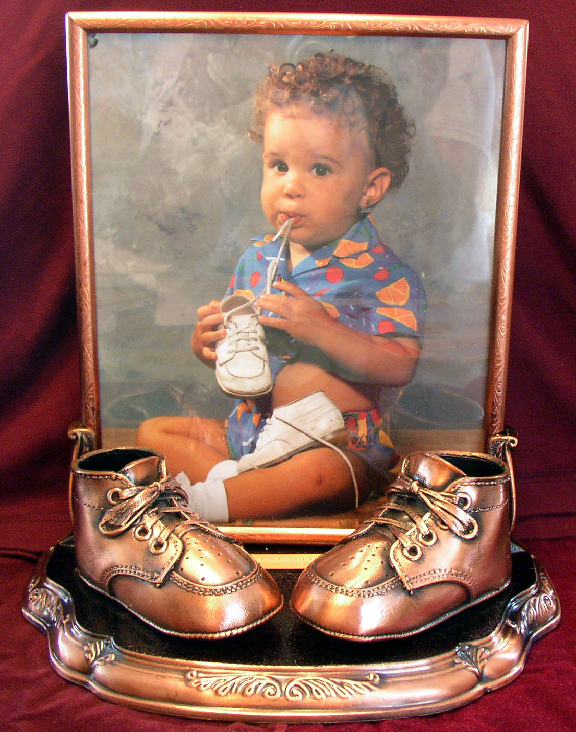 bronzed baby shoes