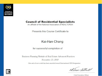CRS Certificate - Business Planning