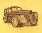 Old Car with Pencil