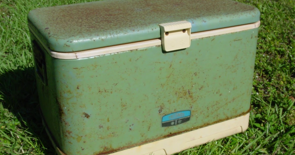 VINTAGE HIDEOUT Metal Thermos Cooler & Coleman Stove Parts