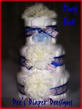 3 tier Play Ball diaper cake $30