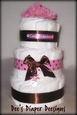 3 tier Chocolate Dots diaper cake $30