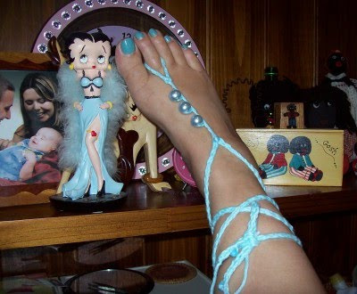 لجمال ساقك Blue+pearl+sandal