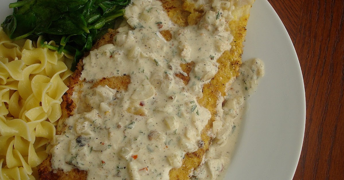 Mary Ellen's Cooking Creations Breaded Basa Fish with a Garlic Cream Sauce