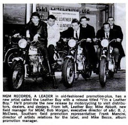 Milan the Leather Boy promoting Harley Davidson Motorcycles