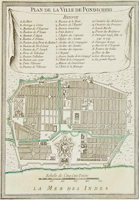 Plan de la Ville de Pondicheri