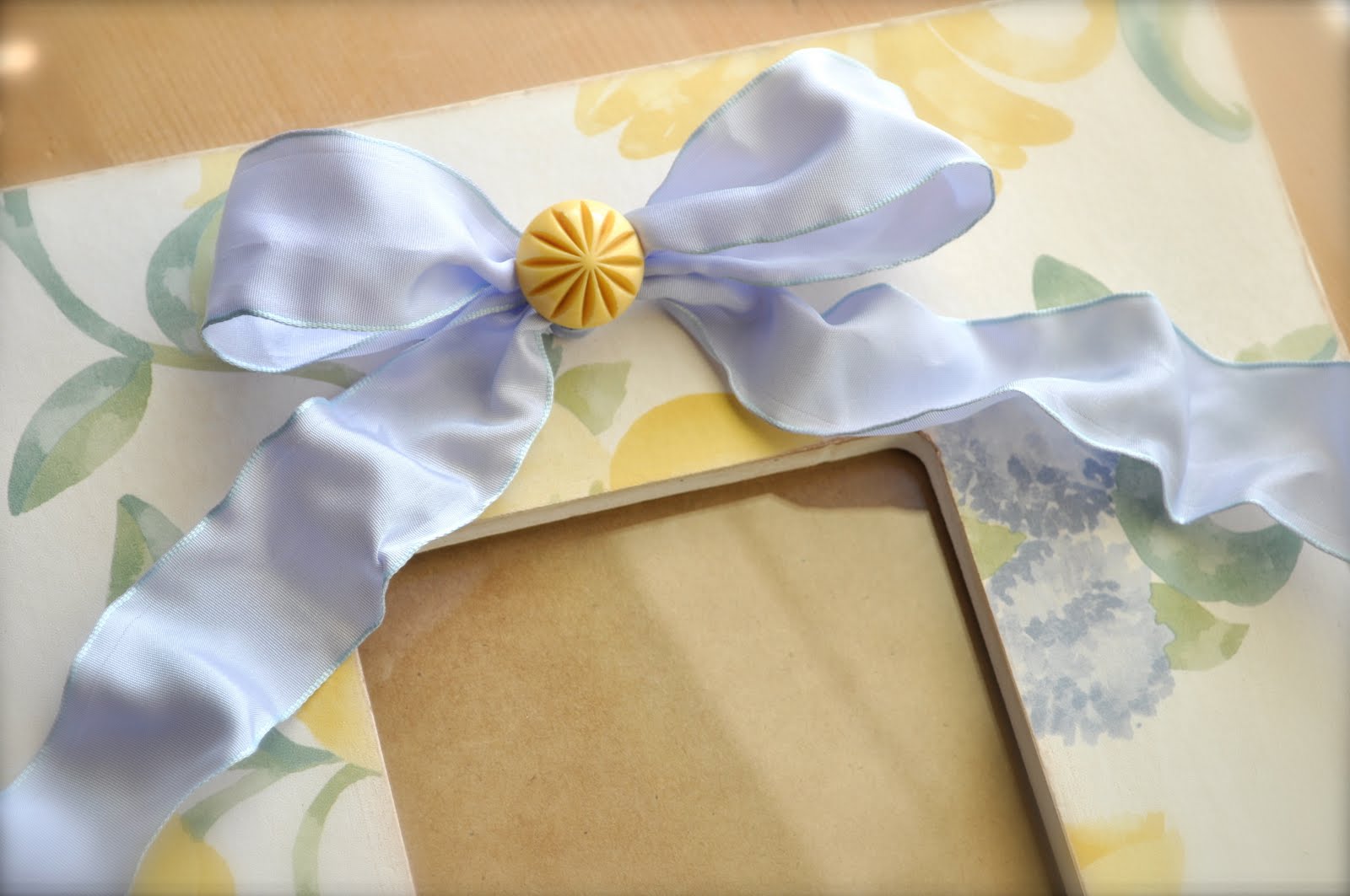 ribbon embellished picture frames Little Birdie Secrets