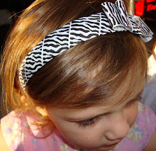 Zebra Headband with Tuxedo Bow