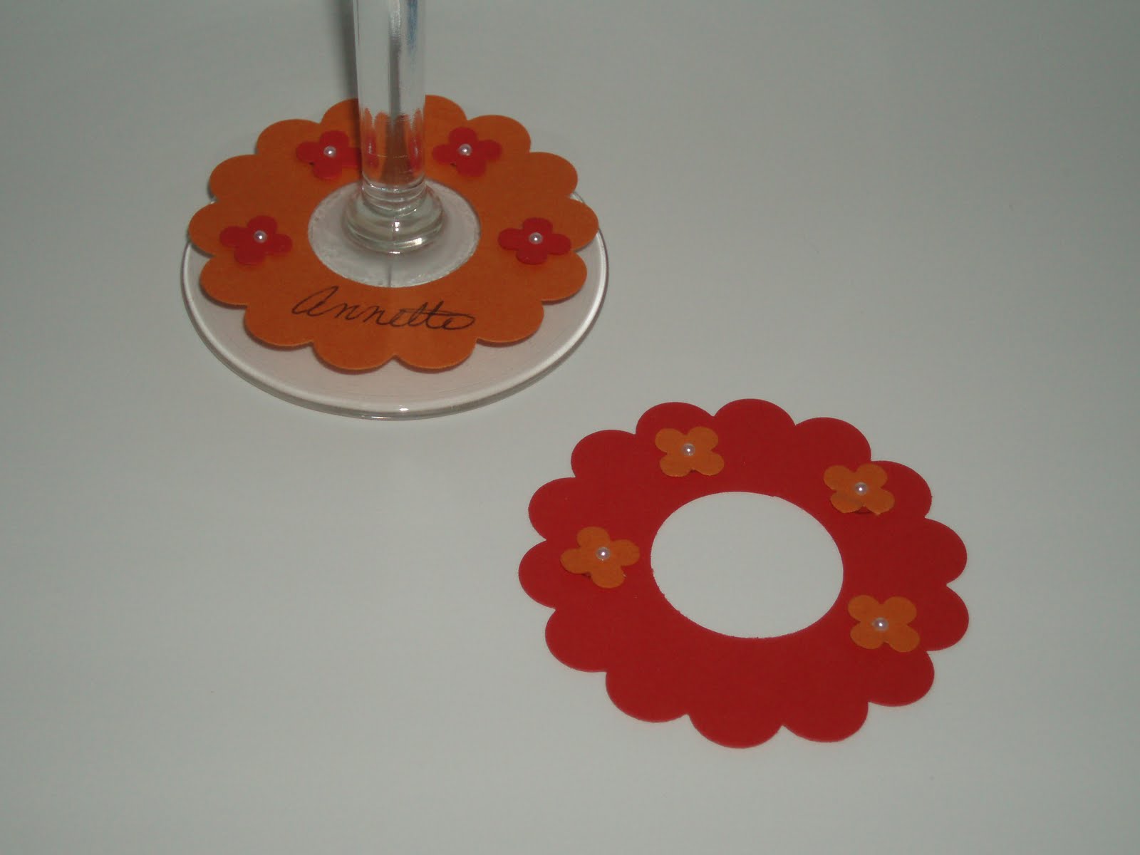 Stampin' With Wine glass name tags