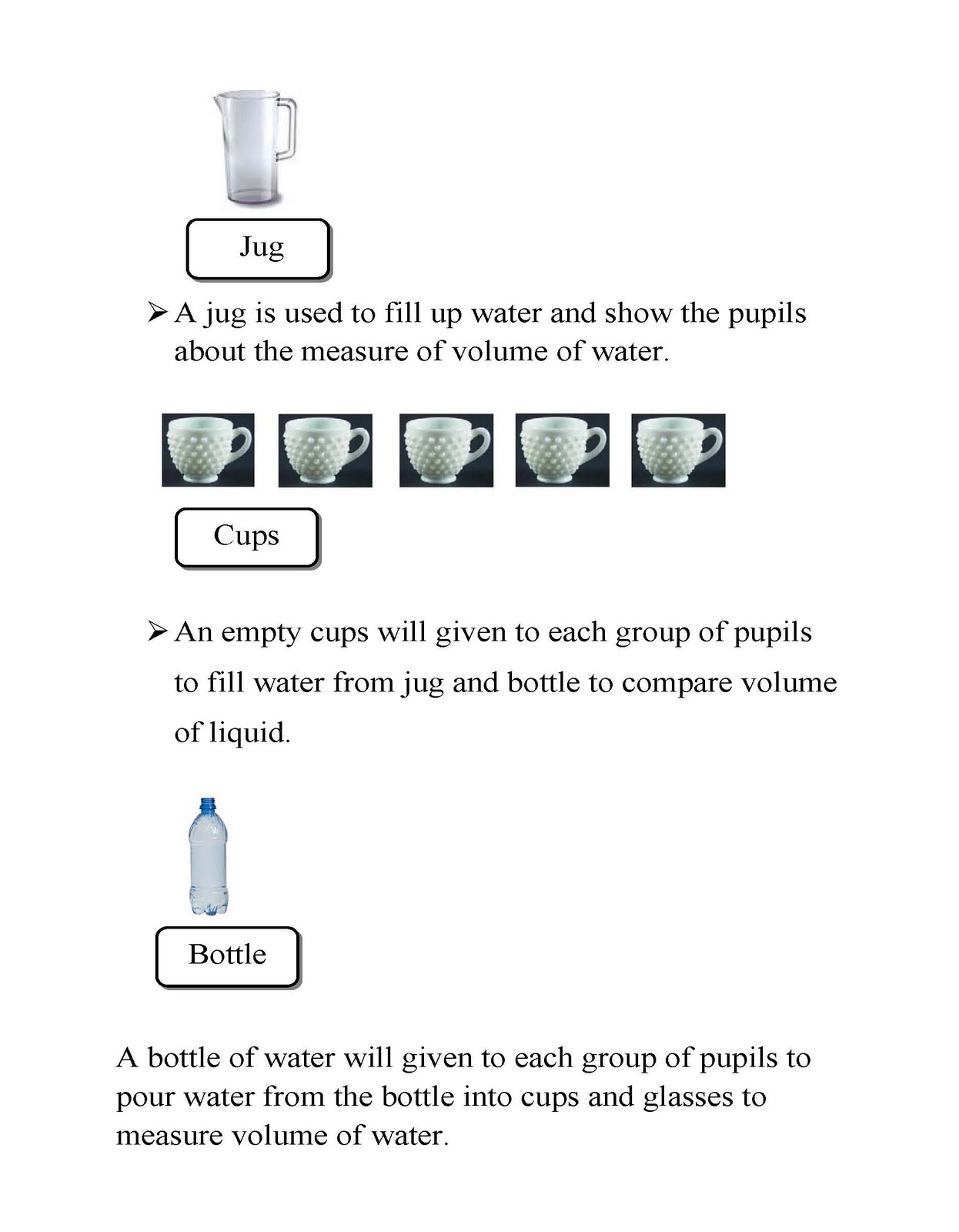 volume of liquid Measurement of Volume of Liquid