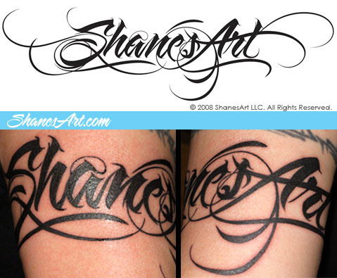 lettering tattoo on back. lettering tattoos for men.