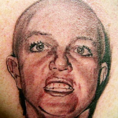 jesus face tattoo