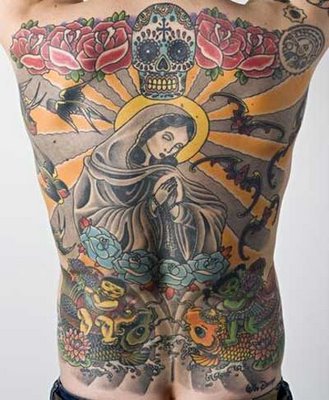 full back tattoo. Tattoos Virgin Marry quot;New