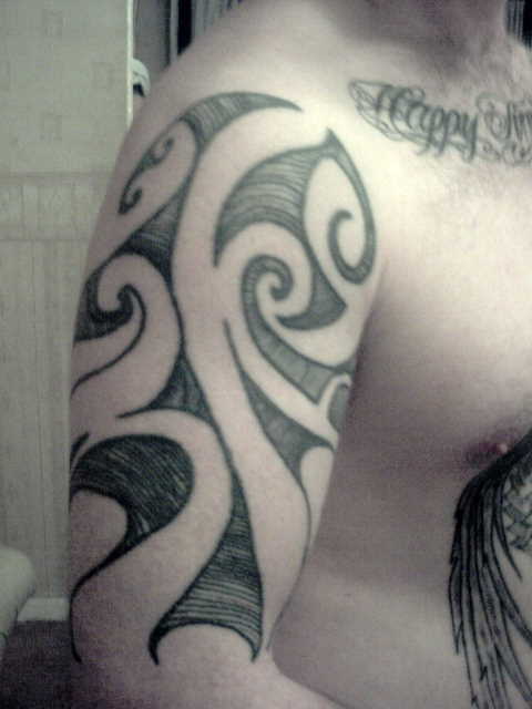 five tattoo's on my upper arm. Tribal Arm Sleeve Design " Tattoos For Men "