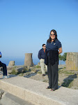 Kathy Enjoying the View at Assos