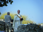 Fr. Jerry Preparing for Mass in Troas Where St. Paul Preached