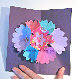 7 flower pop up card