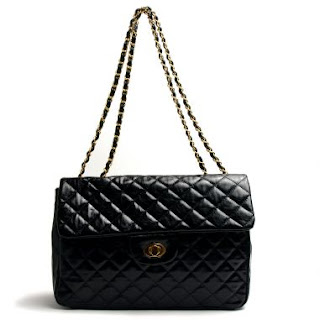 Quilted, chain shoulder purse @ Chasing Davies