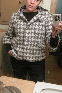 Anthro Checkered Please Jacket in real life picture