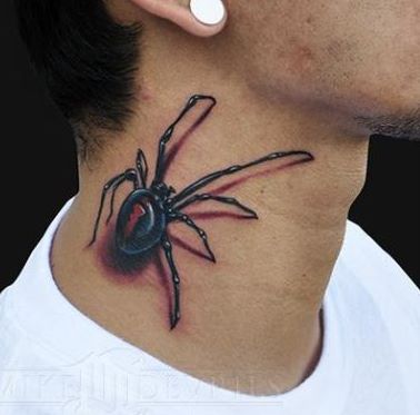 real tattoo. Real 3D Tattoo - Spider Tattoo