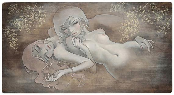 audrey kawasaki mulheres mangá anime pintura madeira arte sensual