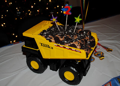 Mud Trifle and a Dump Truck Birthday Cake