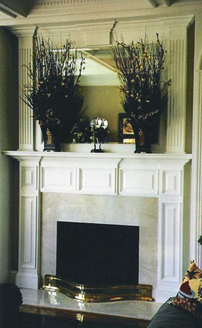 Painted elaborate Mantel