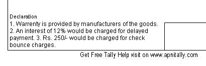 change declaration invoice tally 7.2 change declaration invoice tally 7.2