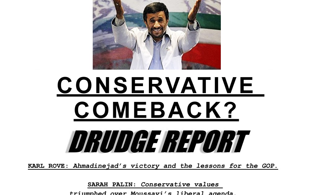 Newsifact Drudge Report hails conservative comeback.