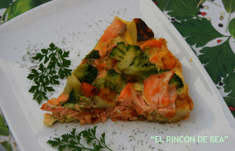 FRITTATA DE SALMÓN Y BRÉCOL