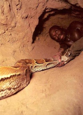 Barefoot Tribal Anaconda Hunters 