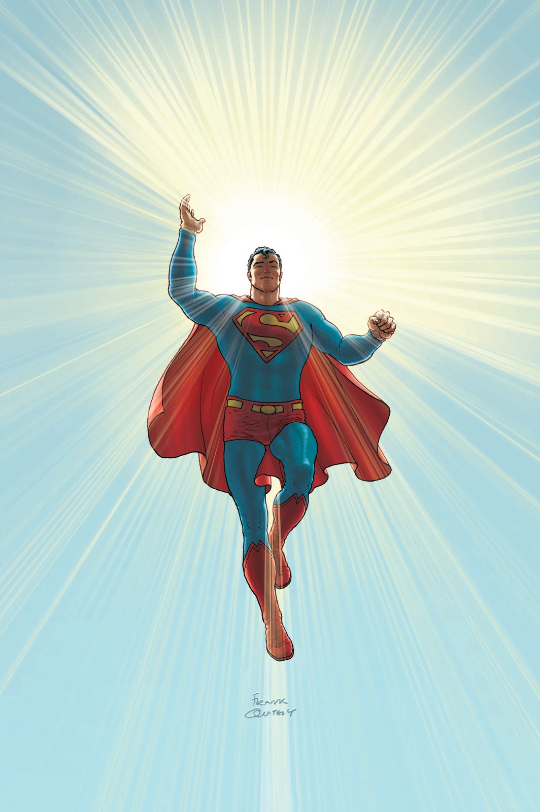 Frank Quitely cranks the Messianic Knob up to 11 on his cover for ABSOLUTE ALL-STAR SUPERMAN.