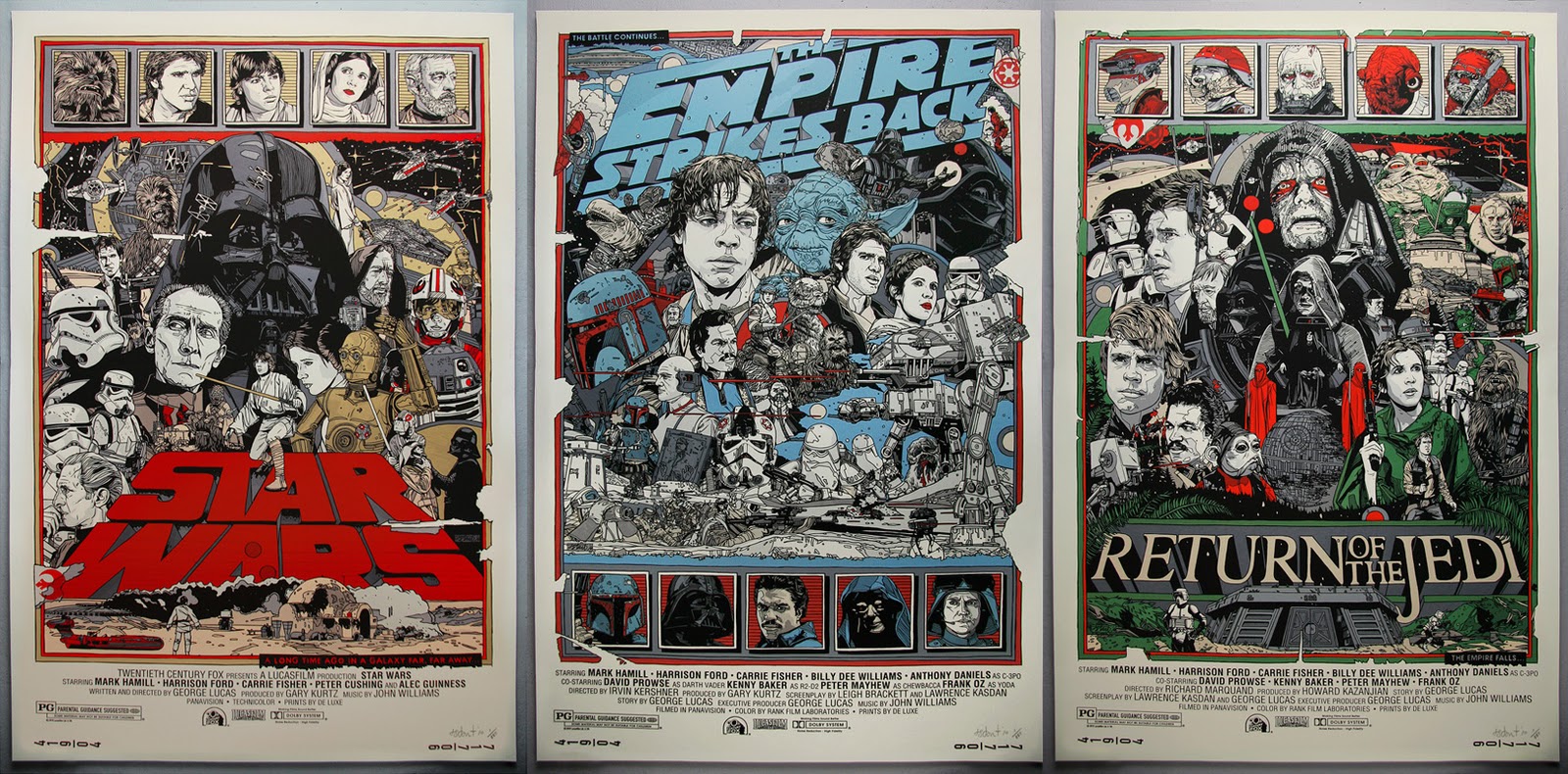 Fancy owning either of these fine lookin' sets of STAR WARS posters?
